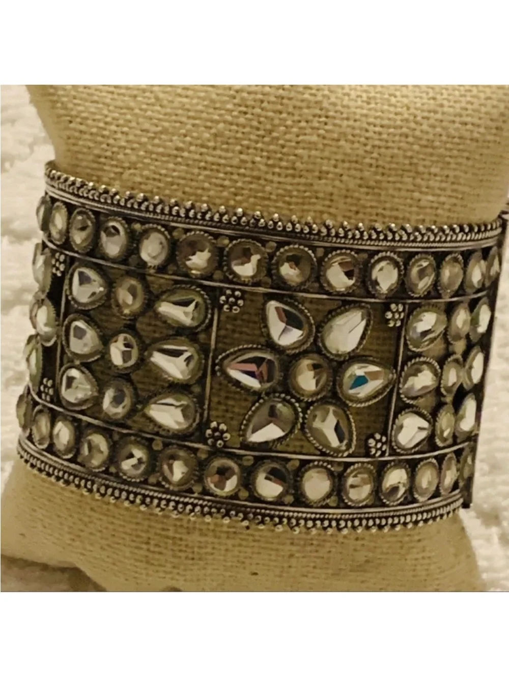 Vintage | Ring | Kundan Silver Bracelet | Ethnic | Festival | Boho | Whimsgoth